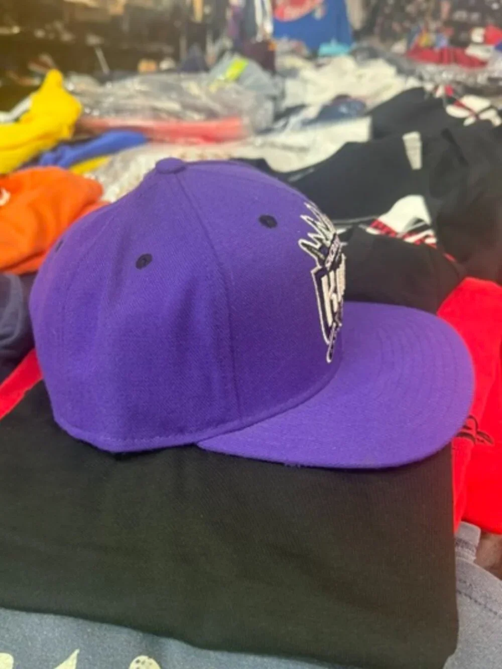 Sacramento Kings snapback hat purple